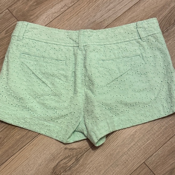 Lilly Pulitzer Mint Green Eyelet High Waist Shorts - Picture 5 of 5
